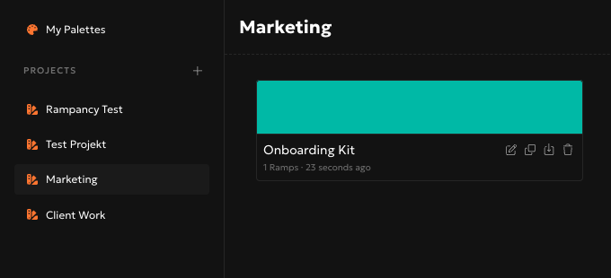 Organize at Scale: Group Palettes into Projects